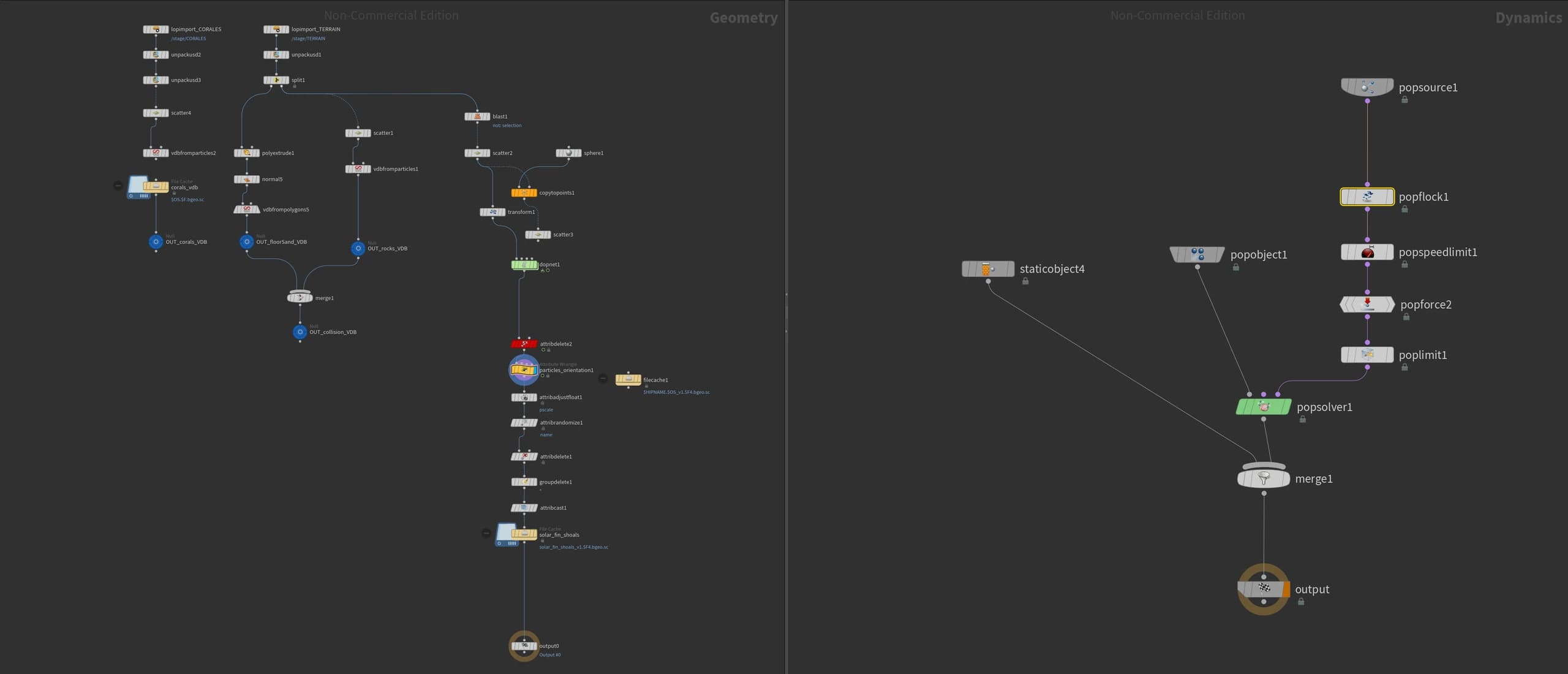 BLOCKING AND LAYOUT — The scene in real production style - Fish system