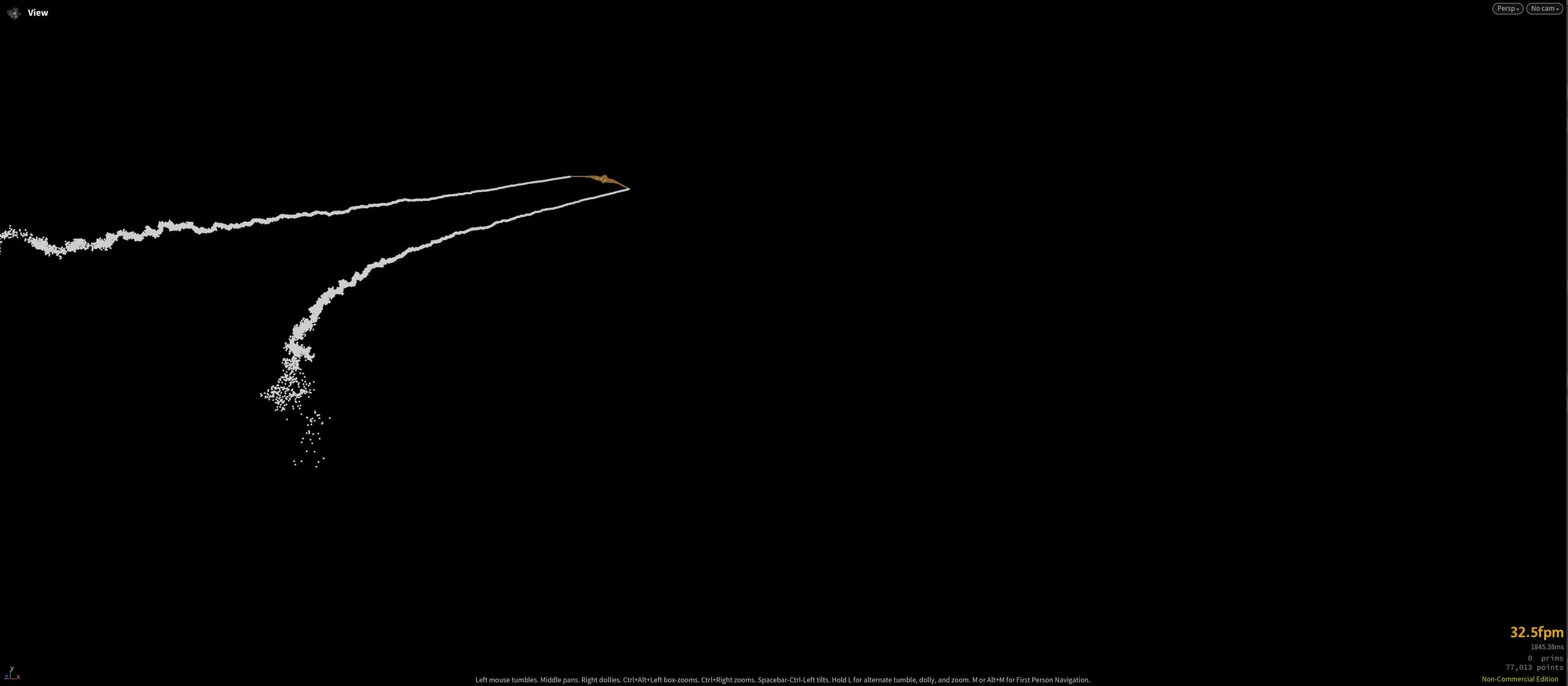 The bomber and its trail